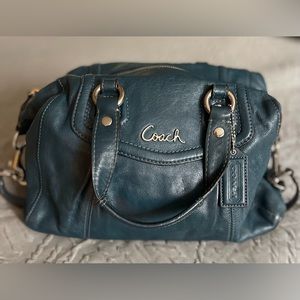 Coach Dark teal handbag